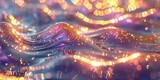 Abstract glows wavy background