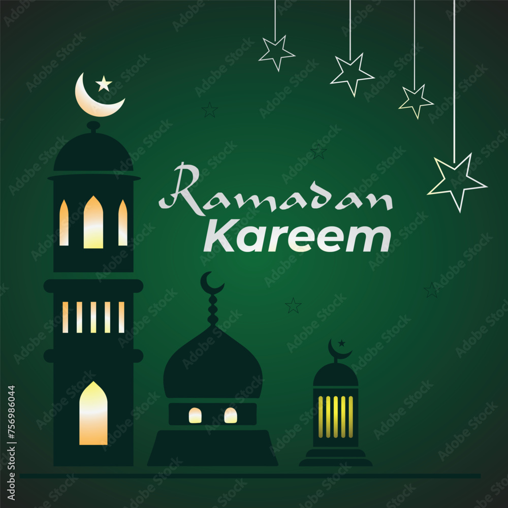 Print Ramadan Kareem mosque lenten background Print Ramadan Kareem mosque lenten background