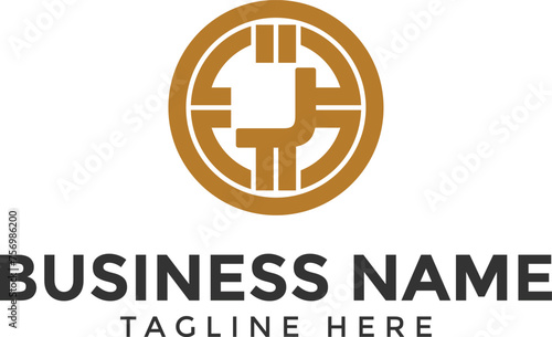 letter J crypto logo, crypto coin business logo icon for website.	blockchain and digital currency symbol crypto currency token