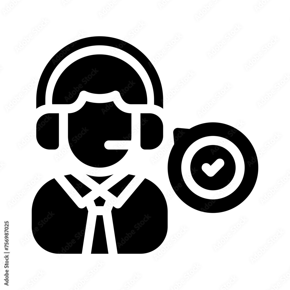 customer support glyph icon customer support glyph icon