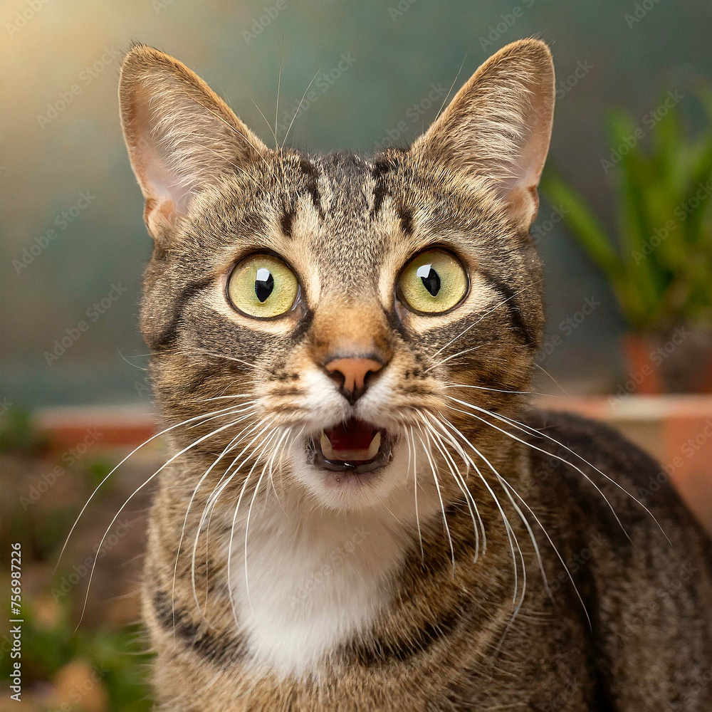Fototapeta premium a startled cat