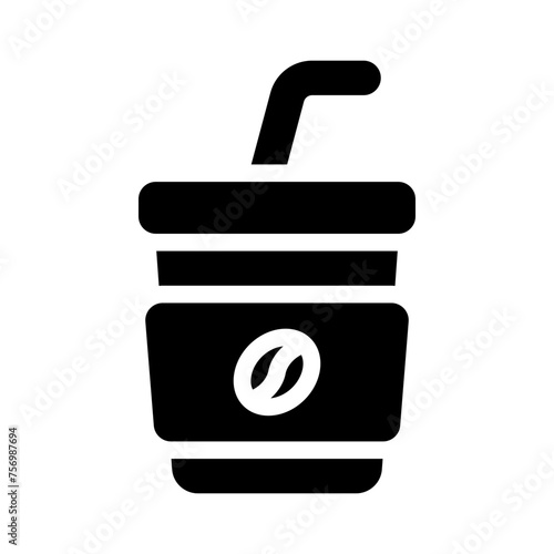 latte macchiato glyph icon
