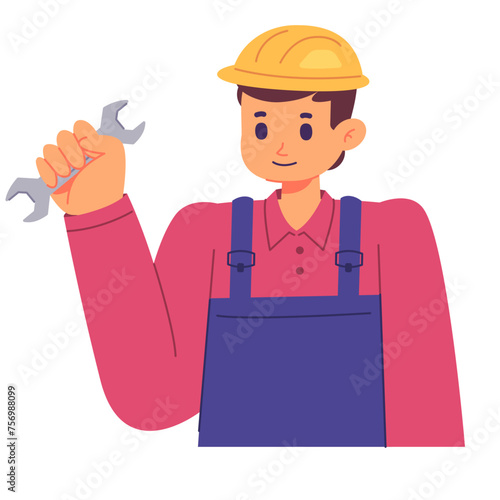 Vector Illustration of Builder Avatar