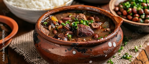 Brazilian black bean stew photo