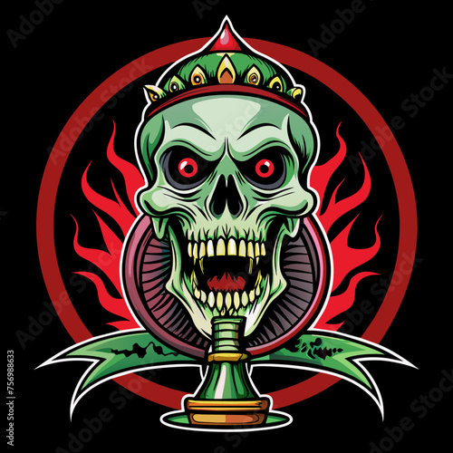 Hookah Horror Logo in the Mexican style  photo