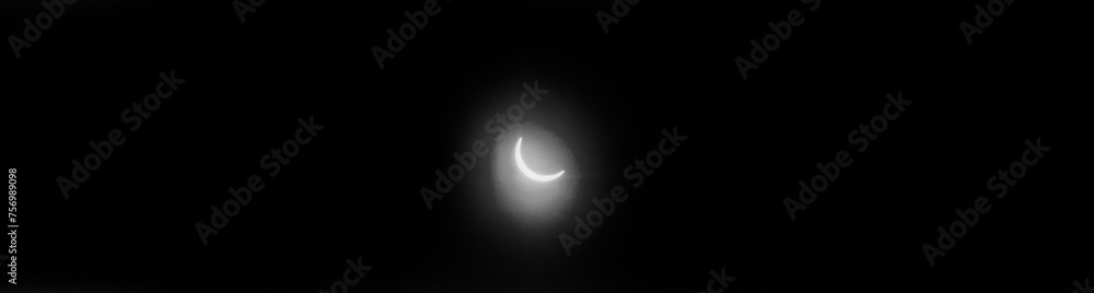 Total Solar Eclipse, sun covered by the moon in the sky Total Solar Eclipse, sun covered by the moon in the sky
