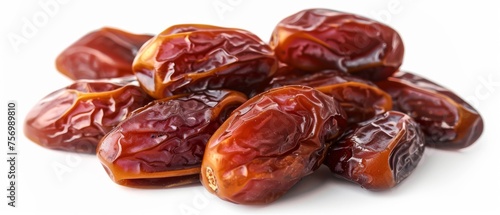 Wallpaper Mural Close up of dried dates on white surface Torontodigital.ca