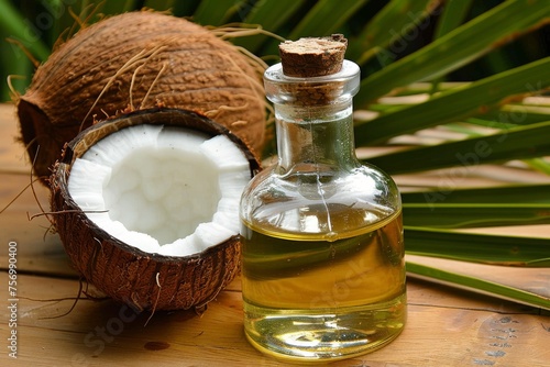 Coconut oil extracted from coconuts