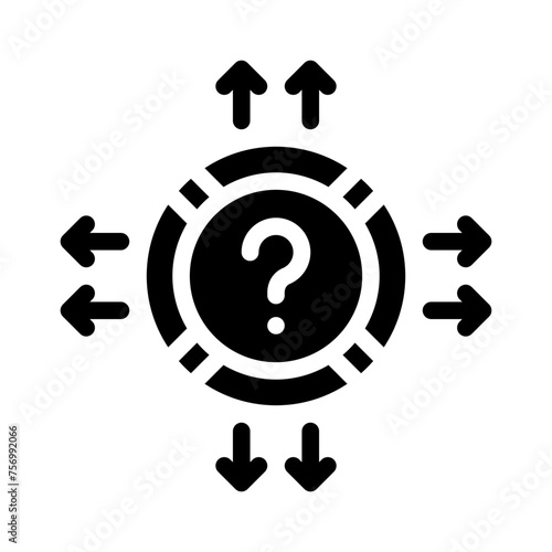 uncertainty glyph icon