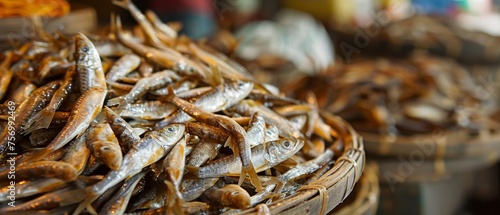 dried anchovy or small fish photo