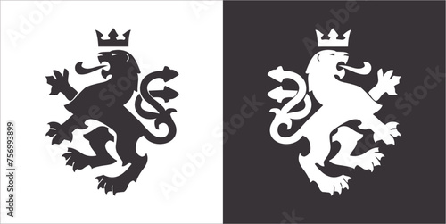 Illustration vector graphics of lion icon