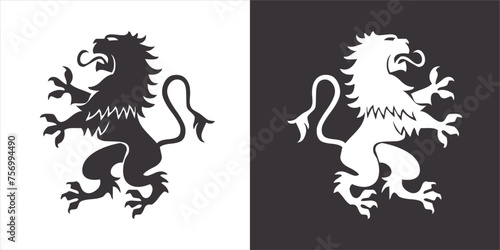 Illustration vector graphics of lion icon