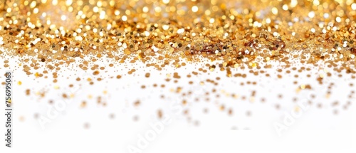 Gold glitter confetti background for birthday party invite wedding anniversary christmas ad or new year s eve champagne theme