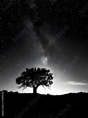 tree silhouette at sunset