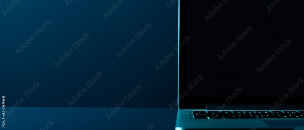 Laptop webcam with text space - obrazy, fototapety, plakaty 