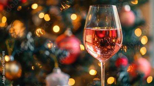 A Christmas glass of wine