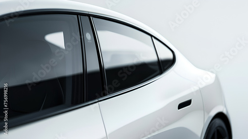 Modern Car Window Mockup for Urban Advertising in Cityscape, Transportation Vehicle Advertisement Display, Generative AI   © Muskan