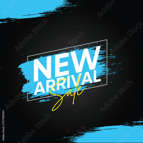 New Arrival label design in complete vector with visual appealing graphics for free download