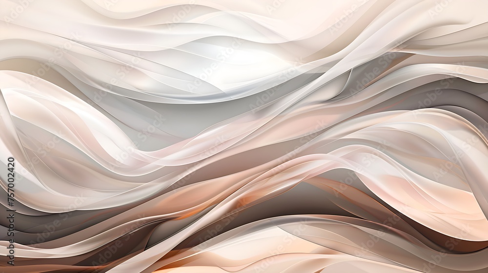 Obraz premium abstract background with elegant curvy waves, neutral tones