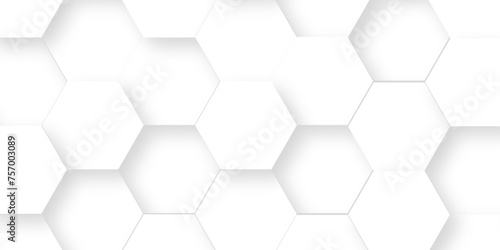 Vector White Hexagonal Background. Luxury transparent Pattern. 3D Futuristic abstract honeycomb mosaic white background. geometric mesh cell texture. modern futuristic wallpaper.