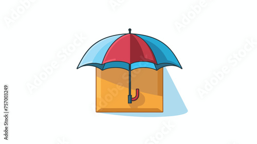 Editable design icon of parcel insurance  flat vector © Noman