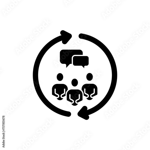 interactions concept line icon. Simple element illustration. interactions concept outline symbol design.