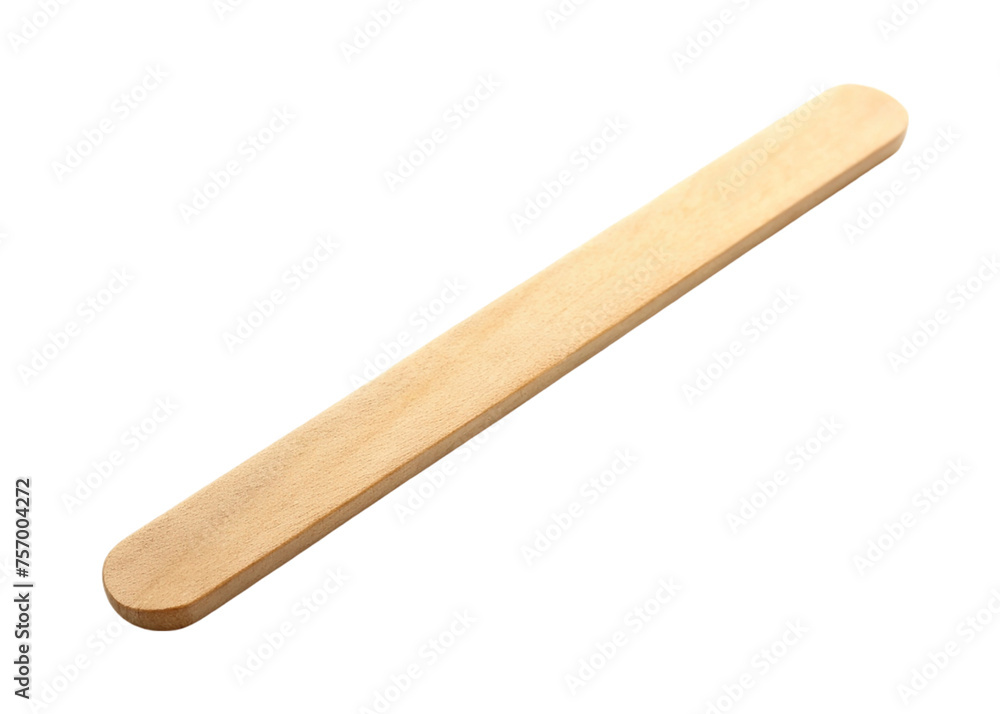 Wooden ice cream stick isolated on transparent background.