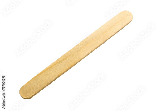 Wooden ice cream stick isolated on transparent background.