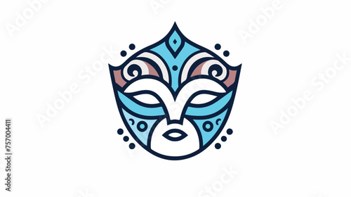 Festival Mask Icon Vector. Outline Festival Mask 