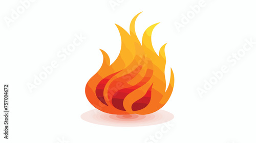 Flame vector flat vector isolated on white background