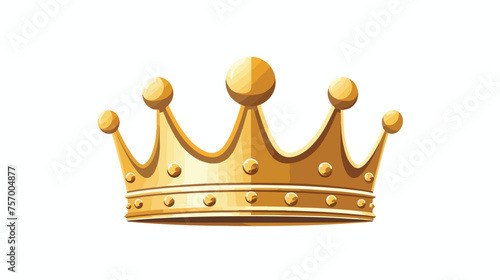 Flat design crown masculine emblem icon vector illustration