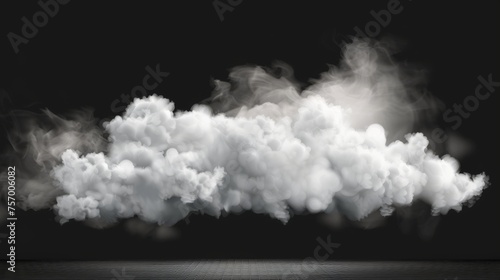 A white smoke cloud with an overlay effect on a transparent background. Realistic border with fog. Modern illustration of a smoky mist or toxic vapor. Meteorological phenomenon or condensation.