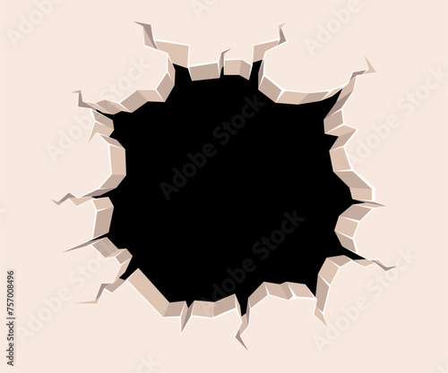 Hole in wall vector image background