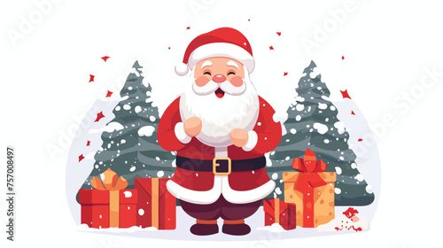 Illustration Christmas banner Santa Claus