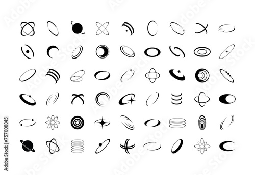 Abstract Streetwear Vector Y2K Shapes Set Icons Forms Objects 