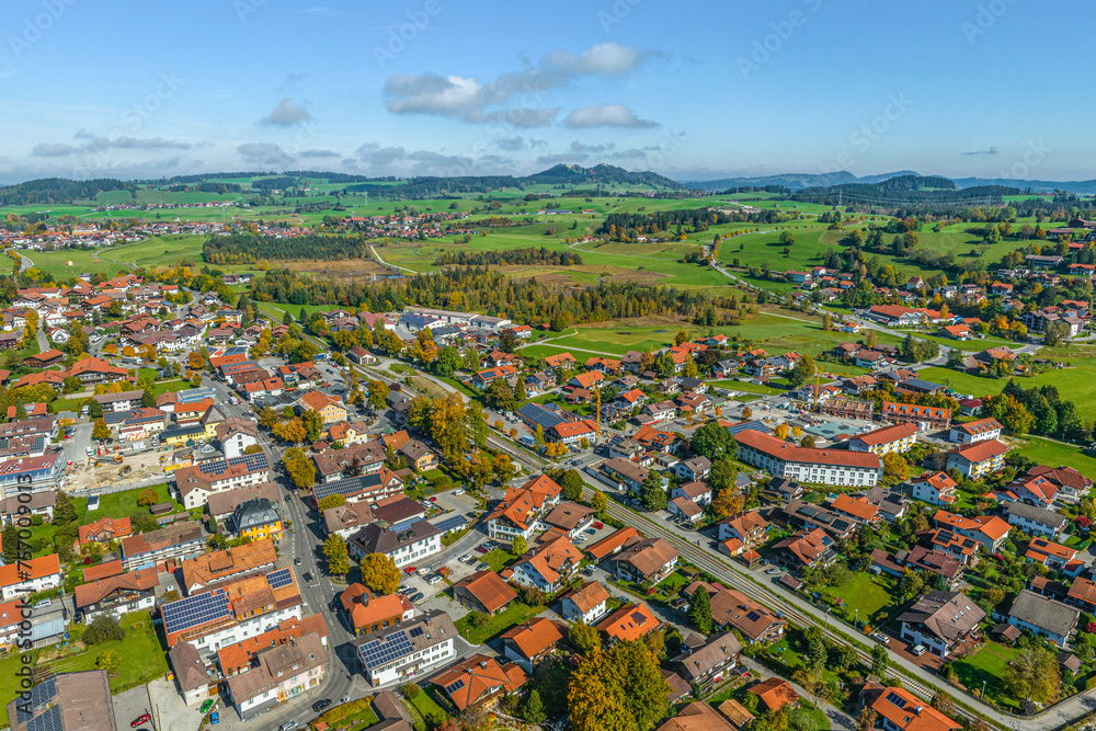 Fototapeta premium Herbstliche Stimmung in Pfronten im Ostallgäu