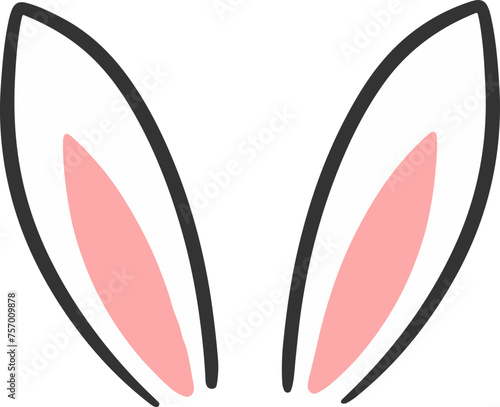 Rabbit ears, bunny, ears, Easter, illustration, decoration, cute, cartoon, headdress,