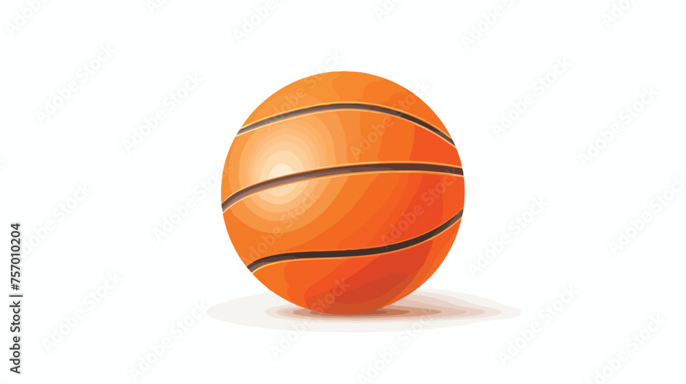 Orange Round Basketball Illustration Artwork flat 