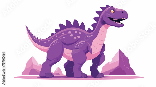 Purple Dinosaur Illustration Vector flat vector 