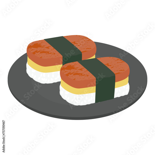 スパムむすびのイラスト