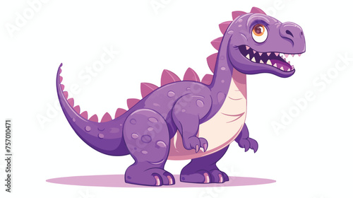 Purple Dinosaur Illustration Vector flat vector 