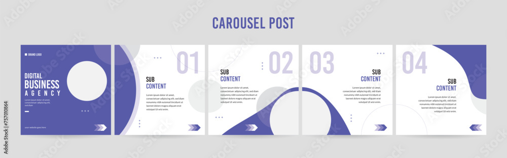 Editable Instagram Carousel Post Layout Set, Social Media Marketing ...