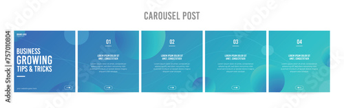 Stunning Carousel Post Template, Editable Social Media Layout Design, business Instagram & Linkedin Carousel Post, Template eps 10.
