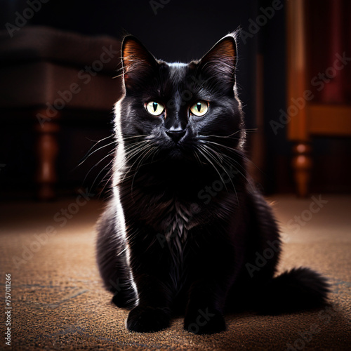 black and white cat © Ishaq