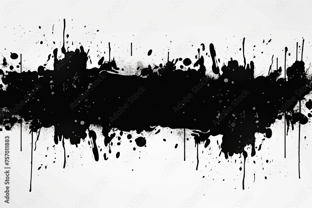 Dirty, grungy hand-drawn illustration with black paint splatters and distressed texture for design use. Dirty, grungy hand-drawn illustration with black paint splatters and distressed texture for design use.
