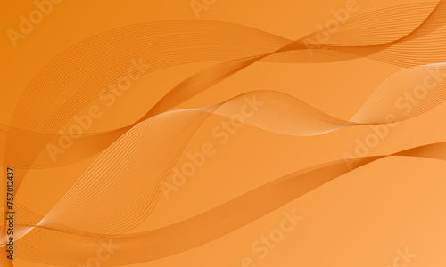 orange business lines wave curves with smooth gradient abstract background