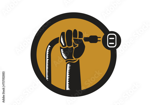 Electric Consumer Watchdog concept. Editable Clip Art.