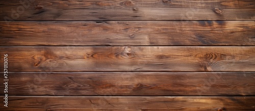 A closeup shot showcasing the intricate pattern of the brown hardwood planks on the wall, with a blurred background adding depth to the image