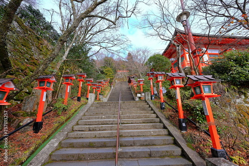Kurama-dera Temple  a Historic Buddhist temple at Kuramahonmachi  Sakyo Ward  Kyoto  Japan