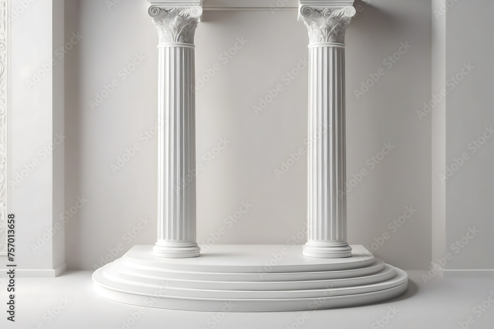 Background podium column 3d roman luxury greek white ancient display product classic Background podium column 3d roman luxury greek white ancient display product classic
